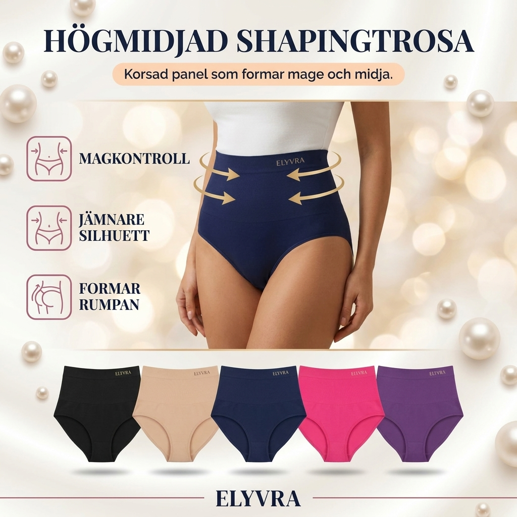 Högmidjad shapingtrosa med magkontroll